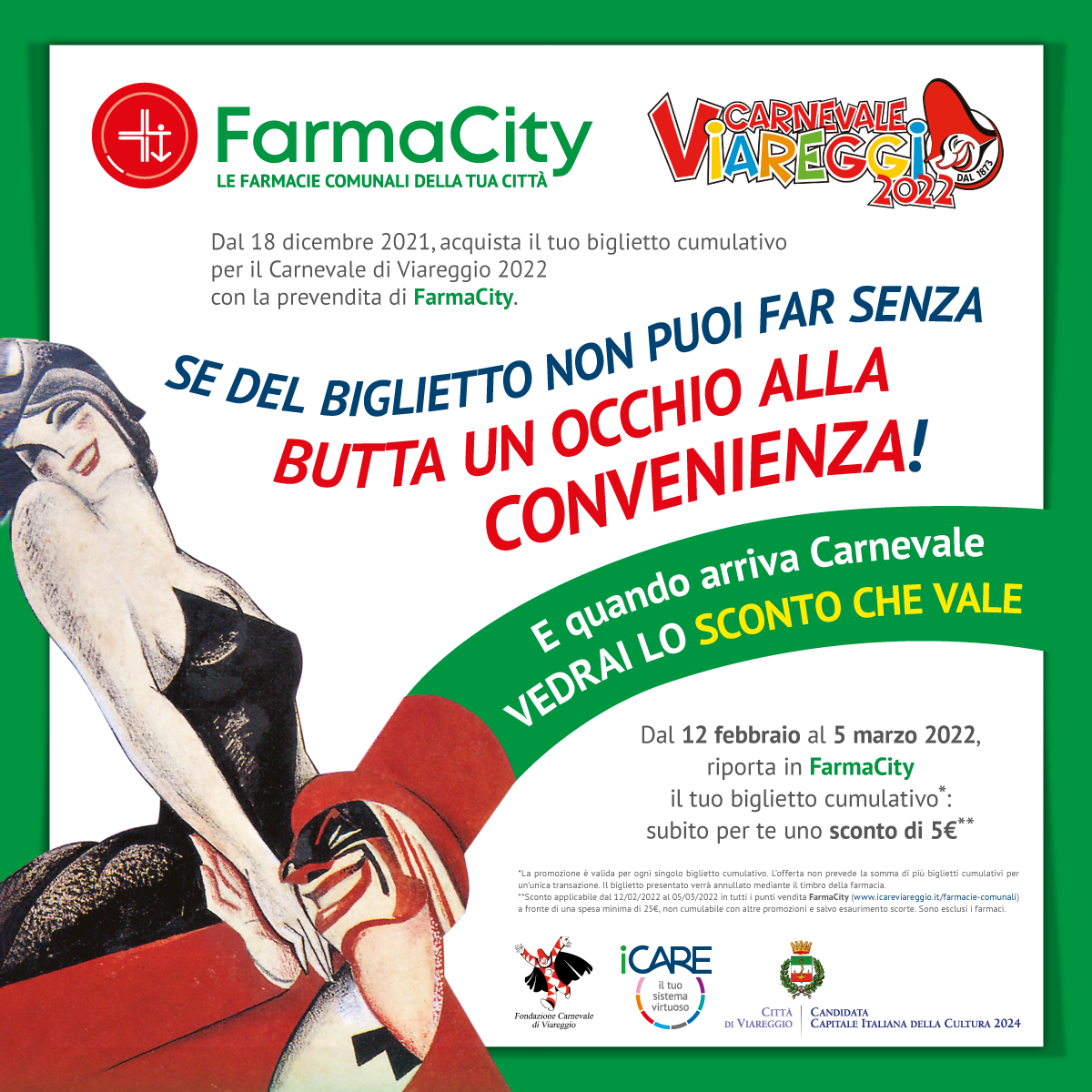 Promozione FarmaCity per il Carnevale di Viareggio