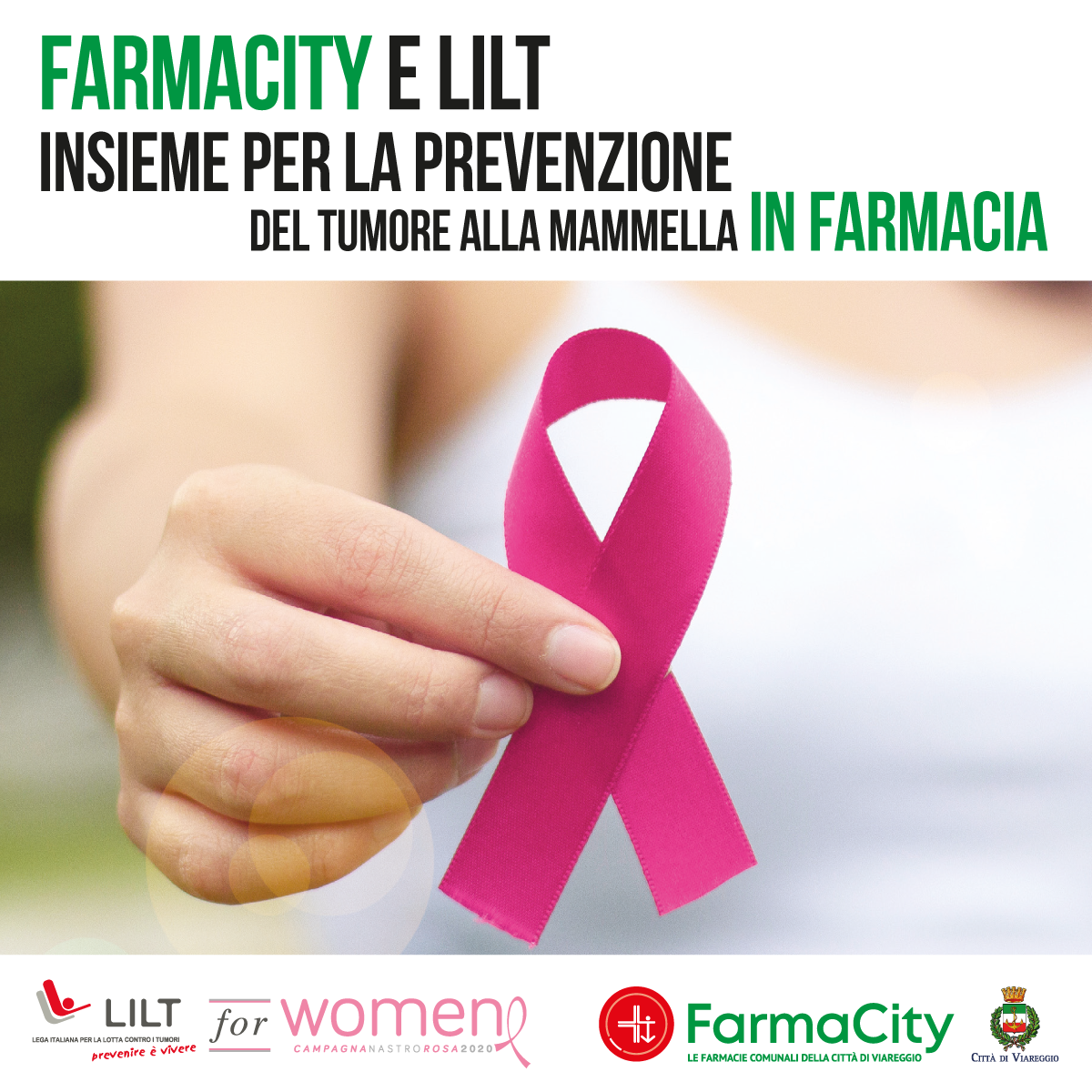“LILT for Women – Nastro Rosa 2020” prenota una visita senologica gratuita in FarmaCity