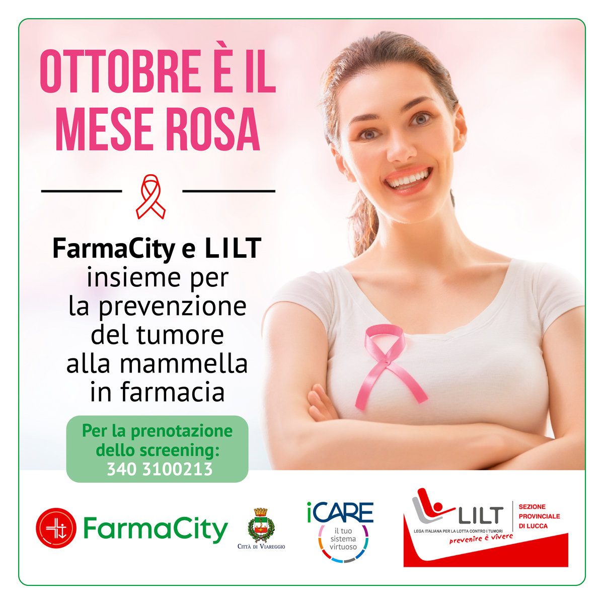 A ottobre screening gratuito per il tumore al seno in FarmaCity.