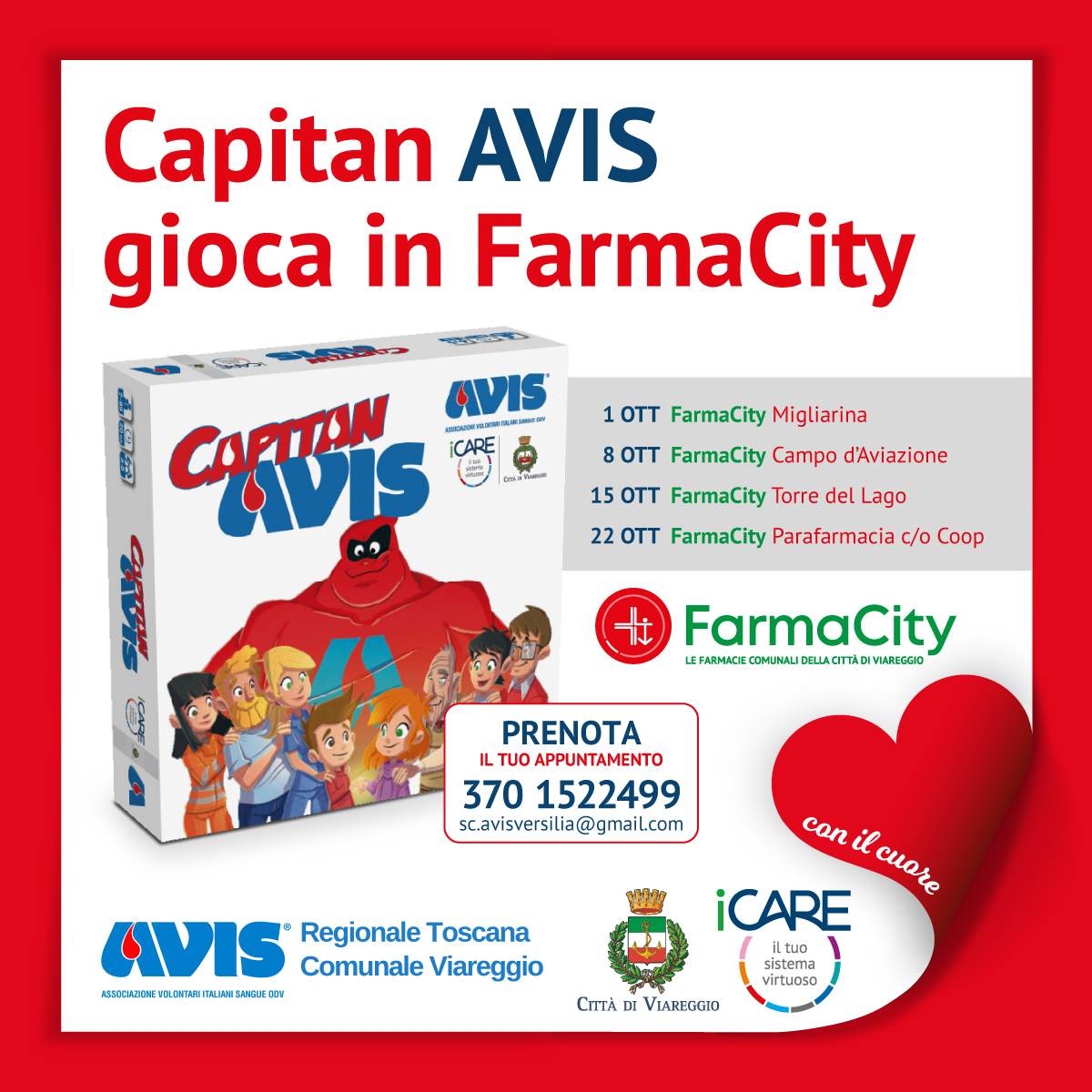 Capitan AVIS gioca in FarmaCity