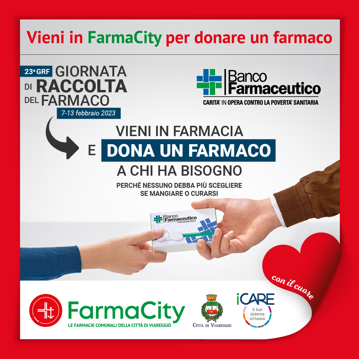 Vieni in FarmaCity e dona un farmaco