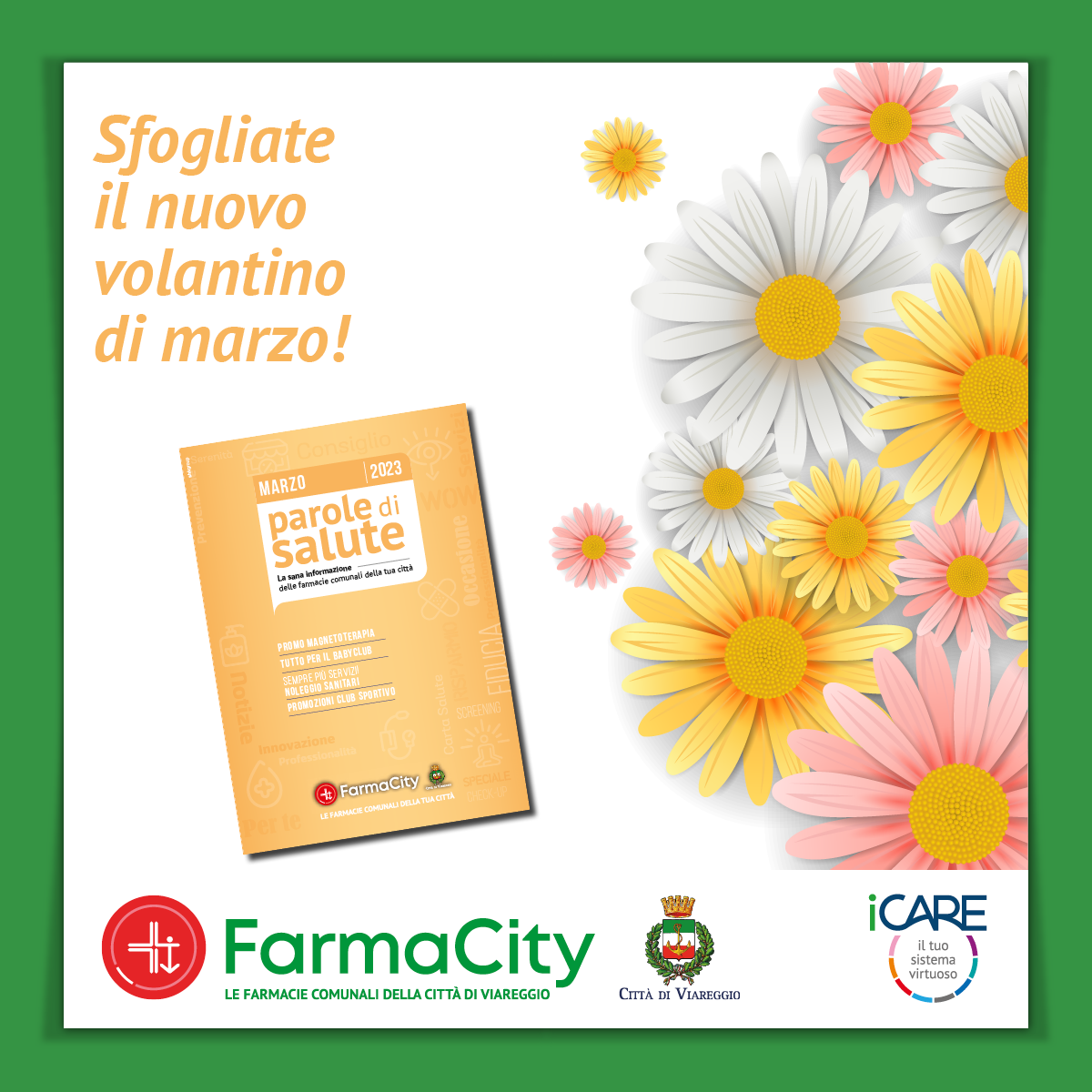 “Parole di Salute” di marzo è disponibile in tutte le FarmaCity