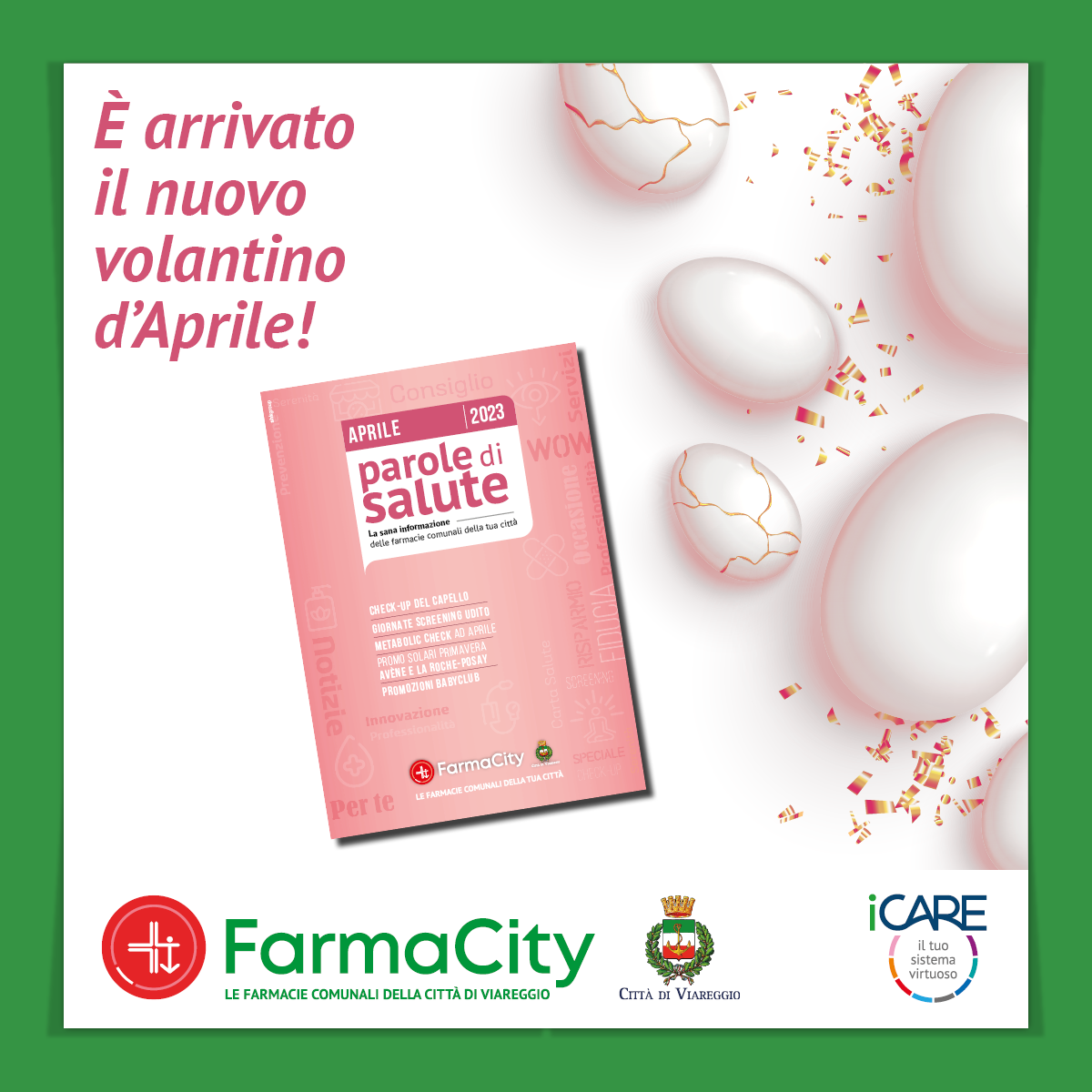 “Parole di Salute” di aprile è disponibile in tutte le FarmaCity