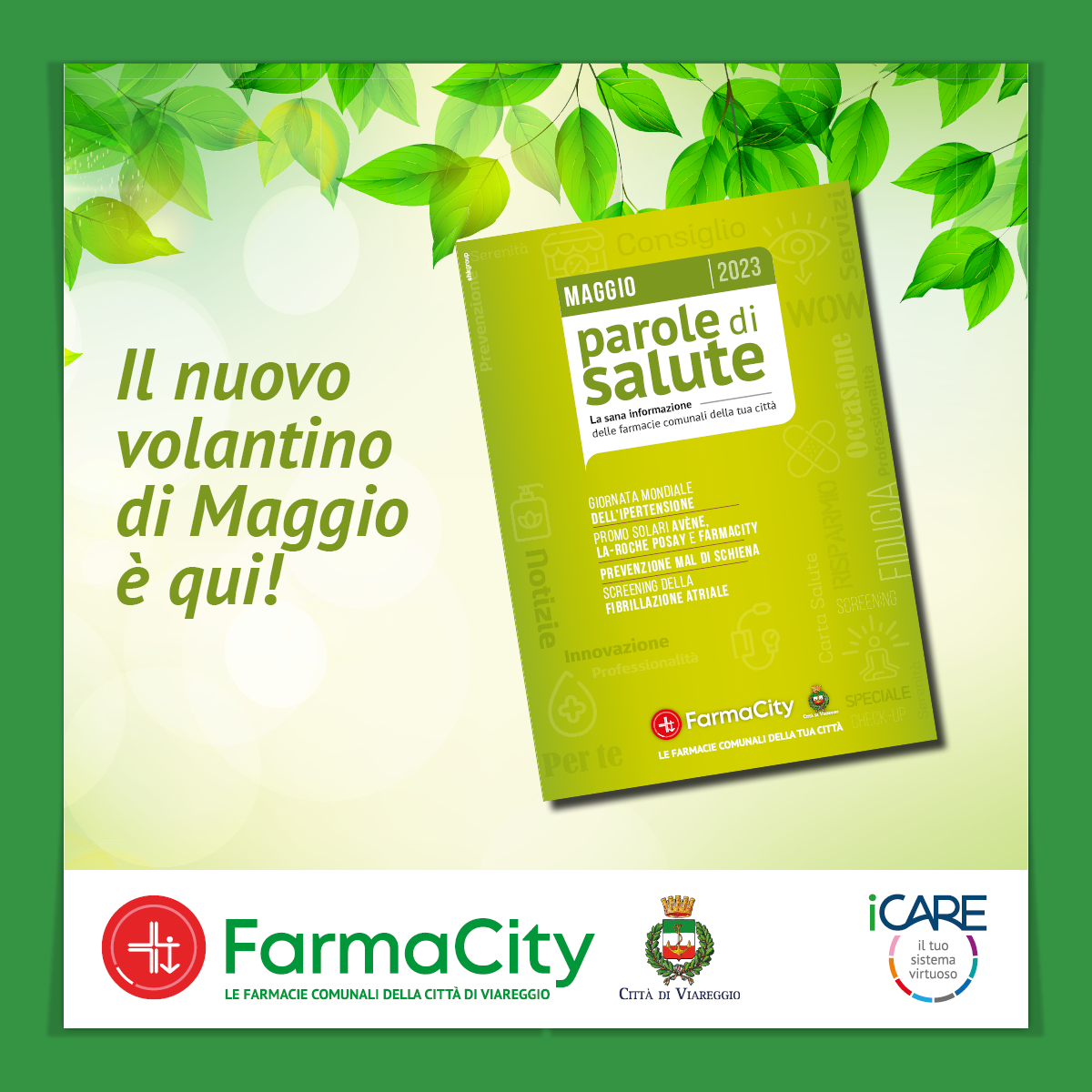 “Parole di Salute” di maggio è disponibile in tutte le FarmaCity