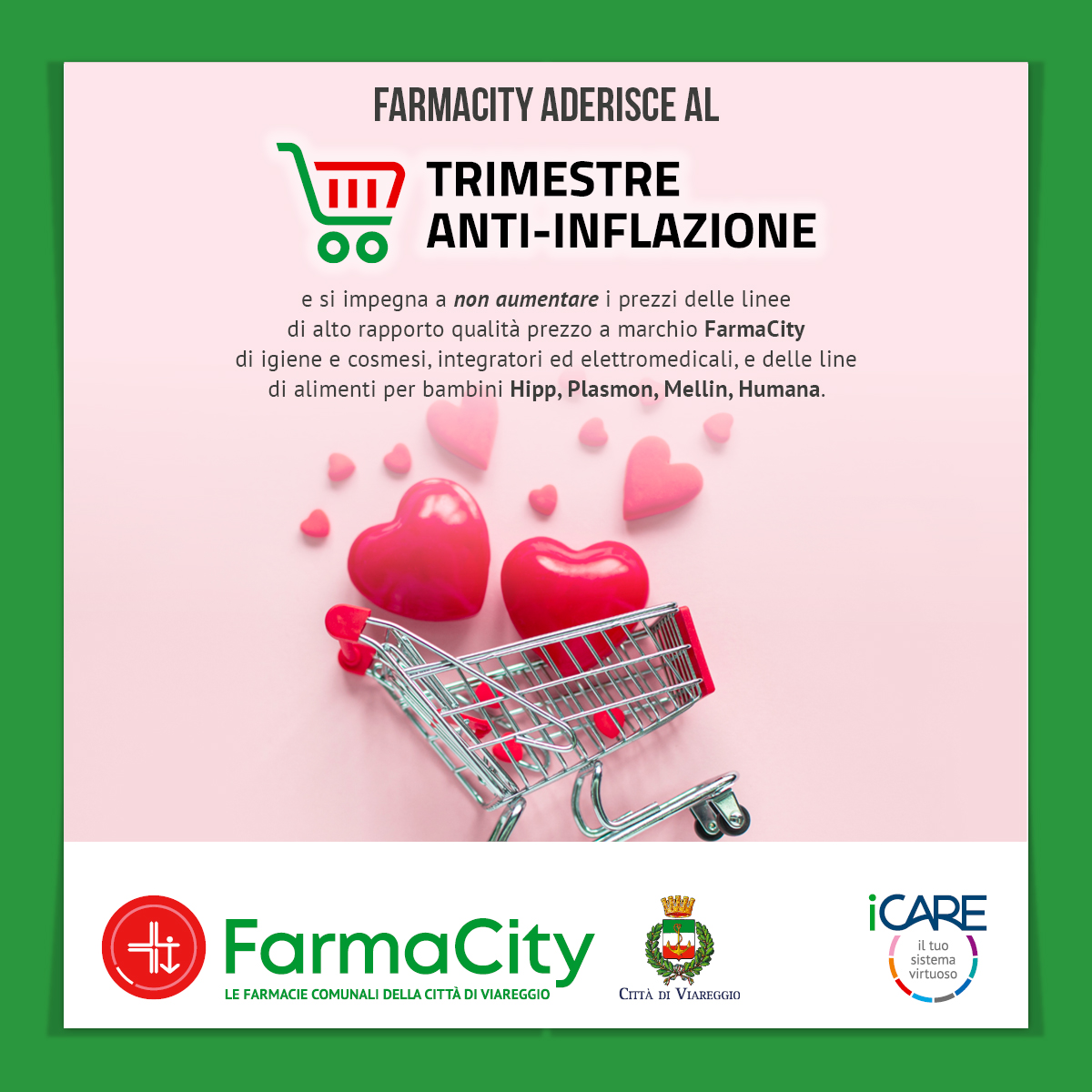 FarmaCity aderisce al Trimestre antinflazione