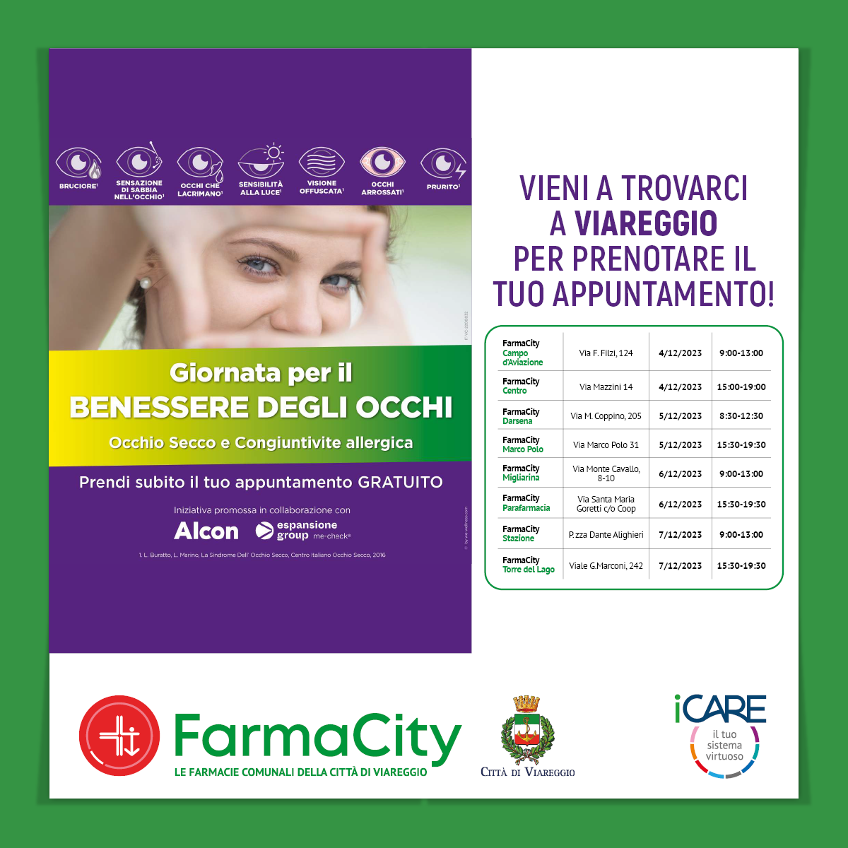 Il Benessere degli occhi ti aspetta in FarmaCity