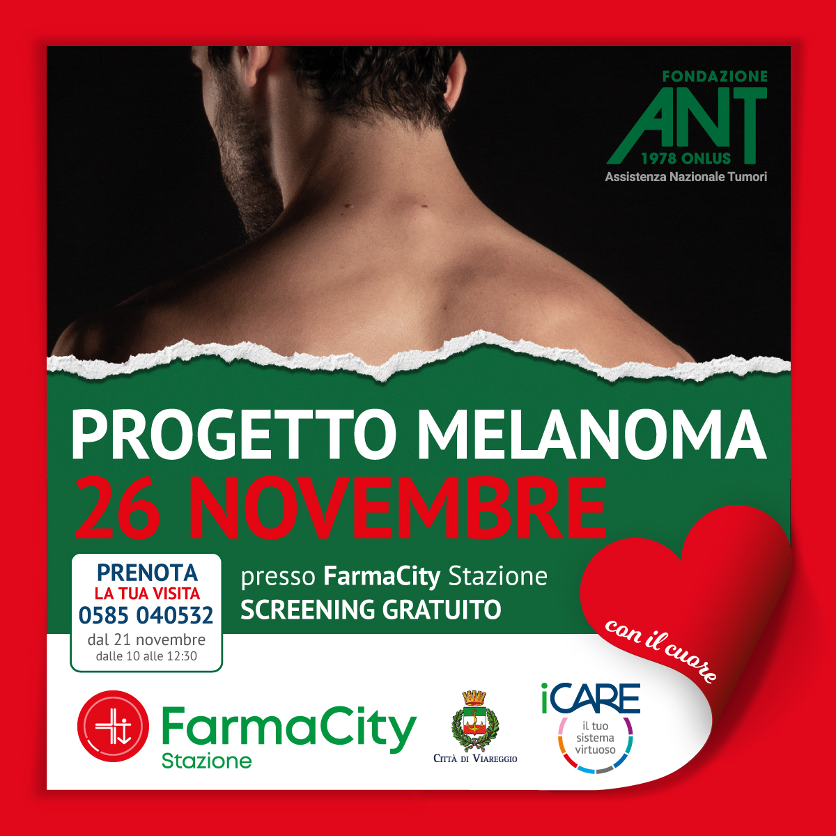 FarmaCity e Fondazione ANT insieme per la prevenzione contro il melanoma