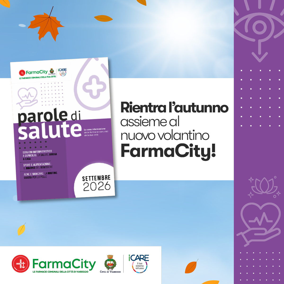 Benvenuto Autunno con FarmaCity Parole di Salute di Settembre!